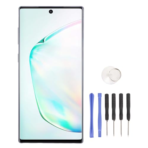 Plyisty Für Note 10 Screenersatzkit, 6,3in LCD -Anzeige -Touchscreen -Montage mit Rahmen und Werkzeugen, Für SM N970F/N970U/N9700, Keine Fingerabdruckfunktion (Black) von Plyisty