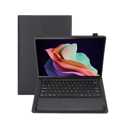 Plyisty Für Tab P12 Fall mit Tastatur, Wiederauf Ladbare Abnehmbare Drahtlose Tastatur Fall mit Stift Halter Für Tab P12 12,7 Zoll 2023 (Black) von Plyisty