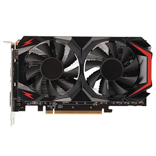 Plyisty GDDR5 1,5 GB Desktop-PC-Gaming-Grafikkarte, 192-Bit-Computer-Grafikkarte, mit Zwei Lüftern, Unterstützt HDR-Technologie, für Büro und Gaming von Plyisty