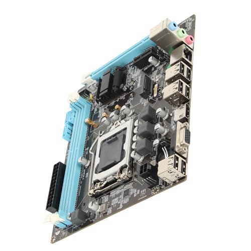 Plyisty H61 Mining Mainboard LGA 1155, Unterstützt NVME M.2, Dual Channel DDR3, 3-Phasen-Stromversorgung, Ausgangsschnittstelle, für CPUs der I3 I5 I7-Serie von Plyisty