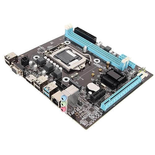 Plyisty H81-Gaming-Motherboard, Dual-Channel-DDR3-H81-M-ATX-Motherboard, 2 SATA 2.0 (3 GB/s), 1 SATA 3.0 (6 GB/s), M.2 NVMe NGFF SATA 6 Gbit/s PCI E, für Intel LGA 1150-Steckplatz von Plyisty