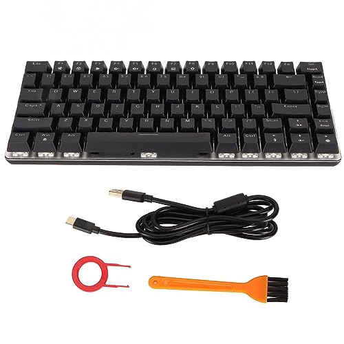Plyisty Kabelgebundene RGB-Gaming-Tastatur, Kompakte Mechanische Tastatur mit 82 Tasten, Schwarzer Schalter, Spieltastenmakros Anpassen, für Windows XP 7 8, IOS von Plyisty
