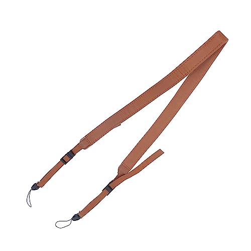 Leder-Kamera Gurt, Länge Verstellbarer Schulter Gurt, Kamera-Armband, Universal-Halsband für Video-Camcorder, Digital Kameras, Handy Hüllen (Brown) von Plyisty