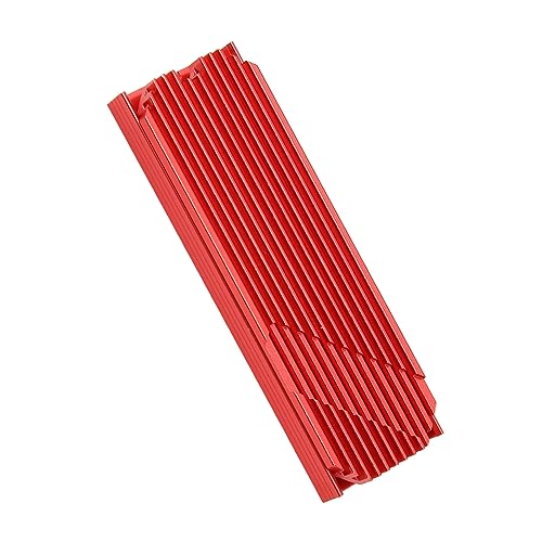 Plyisty M.2-Kühlkörper-SSD-Kühler, Doppelseitiger Kühlkörper für PC / PS5 M.2 PCIE NVMe oder M.2SSD-Kühlung mit Thermischem Silikonpad (Rot) von Plyisty