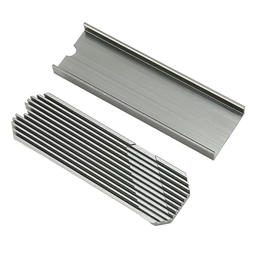 Plyisty M.2-Kühlkörper-SSD-Kühler, Doppelseitiger Kühlkörper für PC / PS5 M.2 PCIE NVMe oder M.2SSD-Kühlung mit Thermischem Silikonpad (Silber) von Plyisty