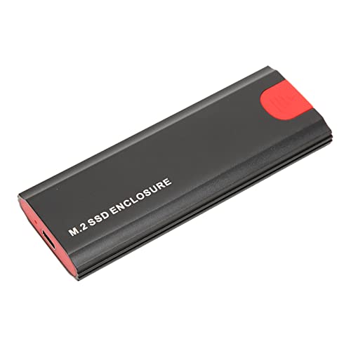 Plyisty M.2 NVMe SSD-Gehäuse, Hochgeschwindigkeitsübertragung mit 10 Gbit/s, USB 3.1 Gen2 Typ C, Aluminiumlegierungsgehäuse, Kompatibel mit für, für, OS X, für M.2 fürNVMe (Black) von Plyisty