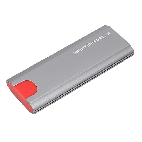 Plyisty M.2 NVMe SSD-Gehäuse, Hochgeschwindigkeitsübertragung mit 10 Gbit/s, USB 3.1 Gen2 Typ C, Aluminiumlegierungsgehäuse, Kompatibel mit für, für, OS X, für M.2 fürNVMe (Grey) von Plyisty
