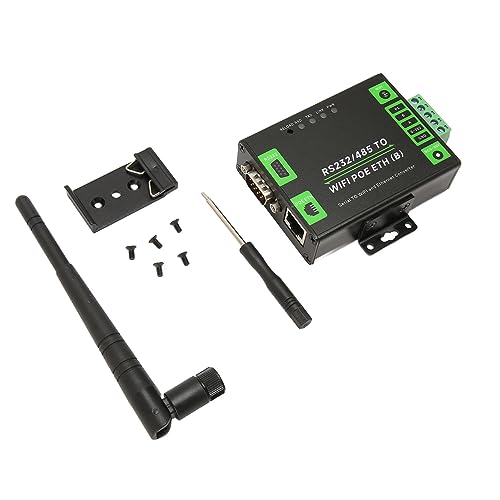 Plyisty Multifunktionaler Industrieller Serieller Port-Server mit RS232 RS485 zu WiFi POE Ethernet Serial Server Konverter, Mehreren Schnittstellen, Bequemer Installation, von Plyisty