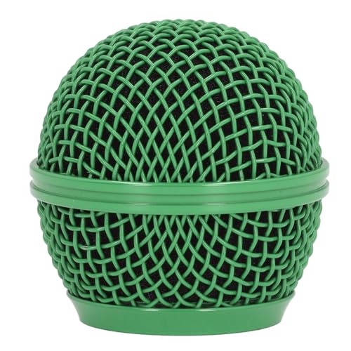 Netzgitter für SM58-Mikrofone, Edelstahl-Mikrofonkopf-Ersatz, Mikrofongitter-Ersatz für SM58S SM58LC BETA58 BETA58A SA M30 SV100 UT2 PGX24 SLX4 (Green) von Plyisty