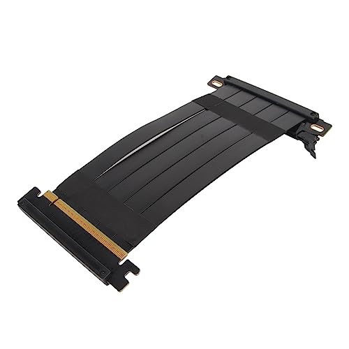 Plyisty PCIE 4.0 X16 GPU-Grafikkarten-Verlängerungskabel, Flexibles Hochgeschwindigkeits-Extender-Riser-Kabel für Vertikale Montage, für RTX 4090, für RX 7900 XT (Black) von Plyisty