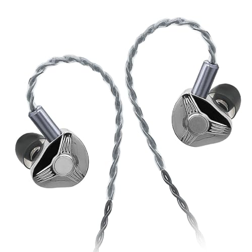 Plyisty Professionelle In-Ear-überwachen-Kopfhörer, Kabelgebundene HiFi-Ohrhörer, Abnehmbares Kabel mit 3,5-mm-Stecker, Geräuschisolierende Ohrhörer für Sänger, Schlagzeuger und Musiker von Plyisty