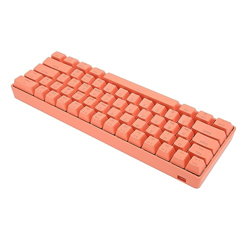 Plyisty RGB-Gaming-Tastatur, 61 Tasten, Kompakte Mechanische Tastatur, Kabelgebundener und Bluetooth-Dual-Modus, PBT-Tastenkappe, für Windows, OS X, Linux, für Games Office von Plyisty