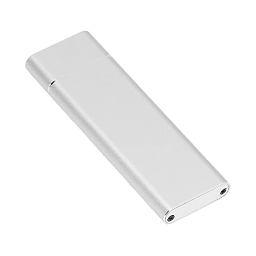 Plyisty SSD-Gehäuse, Hochgeschwindigkeitsübertragung, Schnelles USB 3.1 Gen1 5 Gbit/s, Wärmeableitung, für M.2 NGFF-Festplatte, Kompatibel mit Win 7/10, IOS-System (Silver) von Plyisty