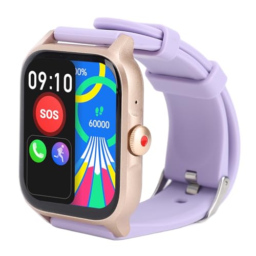 Plyisty Smart Watch für Männer Frauen, 1,85 "HD -Bildschirm -Fitness -Tracker SmartWatch, Multi -Sport -Modi, Continuous Health Tracking, IP68 Water Proof, für Android (Purple) von Plyisty