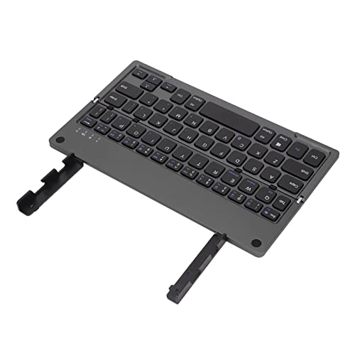 Plyisty Tastatur für Mehrere Geräte, Faltbare, Kabellose, Wiederaufladbare Tablet-Tastatur mit Telefonhalterung, 60 Tasten und Ergonomischem Design von Plyisty