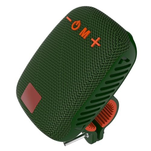 Plyisty Tragbarer Bluetooth-Lautsprecher für Fahrrad, IPX5 Wasserdichter Fahrradlautsprecher, 3 Stunden Spielzeit, Unterstützt FM-Radio, U-Disk, für Fahrradfahren (dunkelgrün) von Plyisty