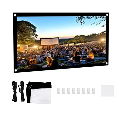 Plyisty Tragbarer HD-Projektorbildschirm 16: 9 Filmbildschirm ohne Falten 40-Zoll- - 120-Zoll-Verdickungsprojektionsvorhang für die(84 inches) von Plyisty