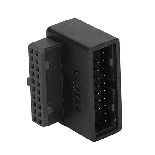 Plyisty USB 3.0 19/20-Pin-Adapterbuchse, 90-Grad-Adapter, Mehrschichtige Leiterplattenverbindung, für Desktop-Computer-Motherboard (Einteiliges Formteil PH19A) von Plyisty