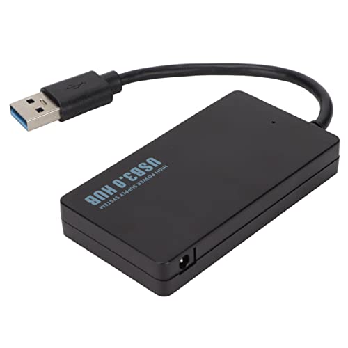 Plyisty USB 3.0-Hub, Schlanker Tragbarer 4-Port-Daten-Hub mit 5 Gbit/s Stabiler Datenübertragung, für Laptop, Desktop, Flash-Laufwerk, Tastatur, Mobiler OTG-Adapter von Plyisty