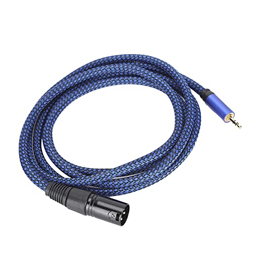 Plyisty XLR-Kabel Stecker auf Stecker, XLR 3,5 Mm 1/8 Zoll Klinken-Mikrofonkabel, Symmetrisches Signalverbindungs-Audiokabel, für Telefone, Computer Usw.(JD6044-2m) von Plyisty