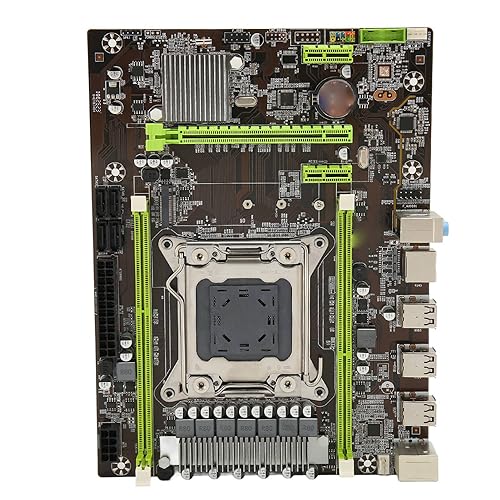 Plyisty Zweikanaliges DDR3-Motherboard, 16 G Speicher, 4 SATA2.0-Schnittstellen, 8 USB2.0-Schnittstellen, Langlebiges Material, LGA2011-Motherboard für Computer-PC mit von Plyisty