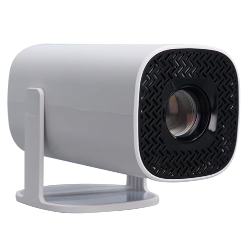 Projektor mit 11, 4K 1080P Tragbarer Projektor, WiFi6 BT 5.2 Automatische Horizontale Korrektur, 180° Drehbarer Outdoor-Projektor für Telefon, PC, Laptop (EU-Stecker) von Plyisty