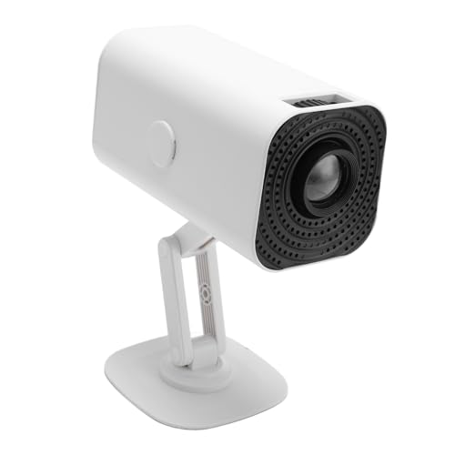 Projektor mit WiFi und Bluetooth, 1080p Tragbarer Filmprojektor mit Auto Keystone Correction, Support USB, TV Stick, Telefon (White) von Plyisty