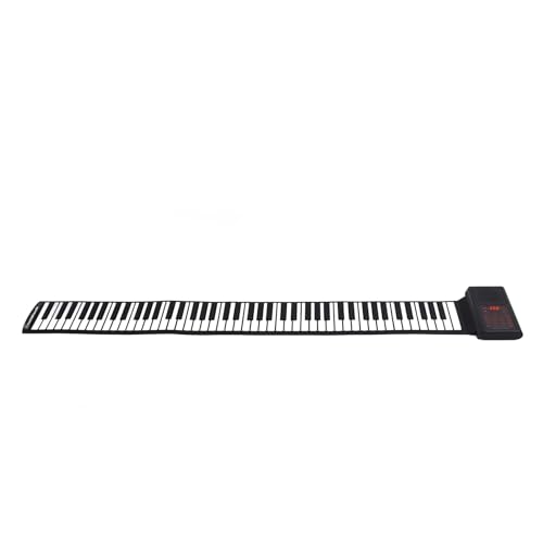 Roll Up Piano, 110-240V Roll Up Piano Keyboard Tragbare 20 Demo-Songs Multi Funktional für das Üben (EU-Stecker) von Plyisty
