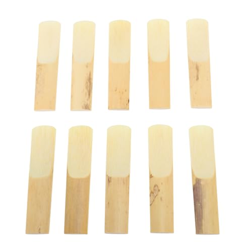 SAX Reeds, Saxophon -Schilfstiche Konsistente Größe 10pcs Natürlicher Lufttrocknung Nicht Deform für den Austausch (Stärke 2.0) (Stärke 2.5) (Stärke 3.0) von Plyisty