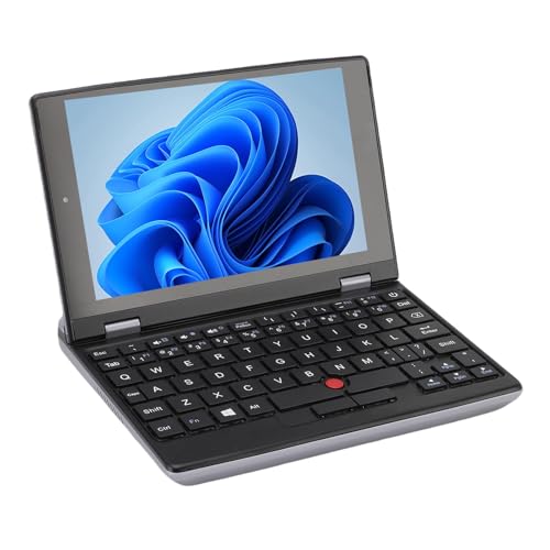 SMALL-Laptop 2-in-1, 7 Zoll Touchscreen-Laptop, 2,5 GHz CPU N4000 12 GB DDR4, Win11pro, 2,4 G 5G WiFi, BT4.2, 2MP Kamera, USB3.0 HDMI, Eingebauter Lautsprecher & (256GB US-Stecker) von Plyisty