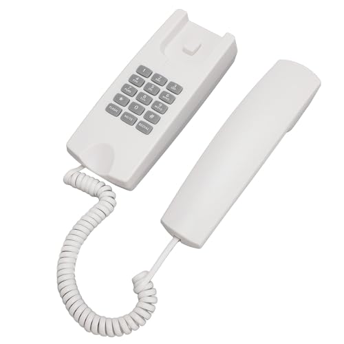 Schnüres Telefon, ABS Stummschaltfunktion Festnetz Telefon für das Hotel (White) von Plyisty