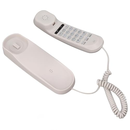 Schnurte Telefon, Klare, Schallverstellbare Lautstärke -Wandmontageabrufanruf für das Hotel für das Büro Umgeleitet (White) von Plyisty