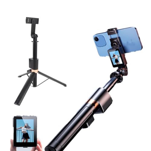 Selfie -Bildschirm, 12 Bis 67 Zoll Erweiterbares Selfie -Stick mit Stativ, Mithilfe der Rückfahrkamera für die Reise -Vlog -, Live -Stream, Keine App Erforderlich von Plyisty