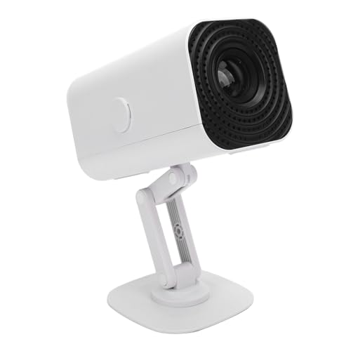 Smart Tragbarer Projektor mit WLAN, Einstellbarer Projektor -Support -Handschwerpunkt, Drahtloser Kabelbildschirmfreigabe, Ruhiges Kühlsystem für Heimfilm (Black) (White) von Plyisty