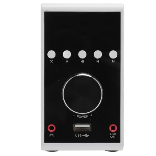 Stereo Sound Digital Amp, Leistungsstarke Ausgangs -LED -Indikatoren 5.0 Kleiner Verstärker Klarer Sound USB BT Koaxial Compact für Projektor (Black) (White) von Plyisty