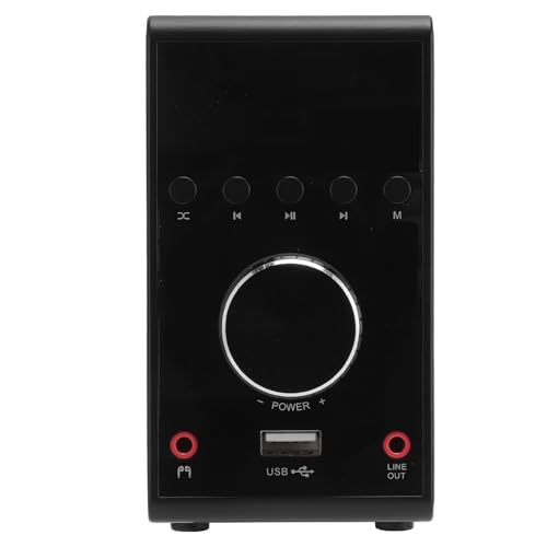 Stereo Sound Digital Amp, Leistungsstarke Ausgangs -LED -Indikatoren 5.0 Kleiner Verstärker Klarer Sound USB BT Koaxial Compact für Projektor (Black) von Plyisty