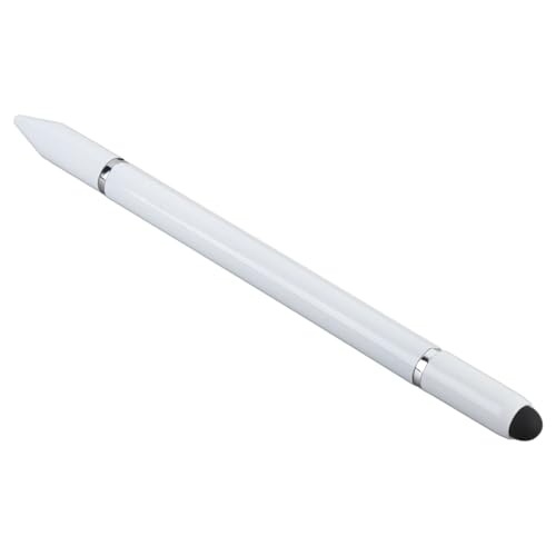 Stift mit Taktilem Digitalem Kalender, Transparenter Kapazitiver Tabelle Spitze 3 in 1 Weiche Silikonspitze Zum Zeichnen (Black) (White) von Plyisty