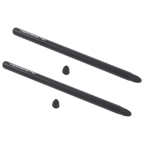 Tablet -Stift, Tablet Touchscreen -Stift Silikon -Spitzen -Aluminiumlegierung 2 PCs mit 2 Nibs Zum Schreiben (Black) von Plyisty