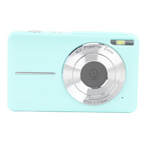 Tragbare Kleine Kamera, 1080p 44MP Digitalkamera Anti Shake Long Standby für Schüler Teenager (Green) von Plyisty