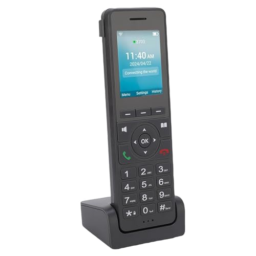 Tragbares WiFi -Telefon VoIP -Telefon, 4G LTE -Kabelless -Telefon mit 2,4 -Zoll -Farb -LCD -Bildschirm, 2 Mikrofonen, BT -Headset, SIM -Karten und 3 SIP -Konten Unterstützen von Plyisty
