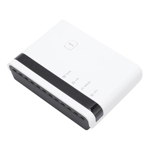 USB-Druckserver, USB 2.0-Port-Netzwerk-Druckserver, 10/100 Mbit/s Geschwindigkeit, LAN-USB-Druckserver-Adapter, Unterstützt 4 Drucker, für 7 8 10 11, OS X (EU-Stecker) von Plyisty