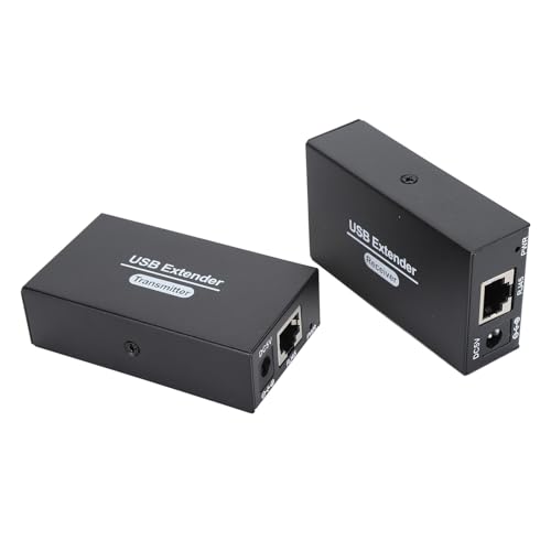 USB-Extender, Hochgeschwindigkeits-USB2.0-Ethernet-Extender 262 Fuß über Single Ethernet Cat5e Cat6 Cat7 mit 4 USB 2.0-Hubs für, OS X, (EU-Stecker) von Plyisty