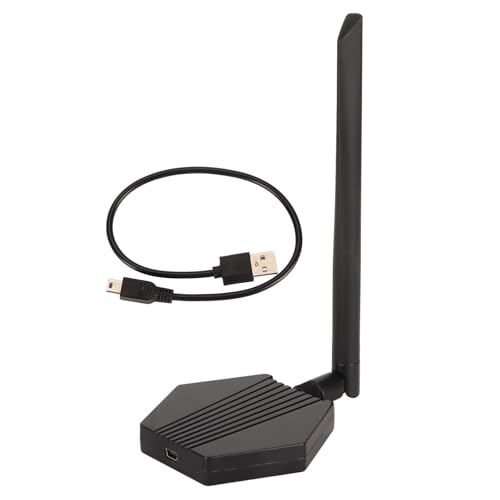 USB-WLAN-Adapter, 300 Mbit/s WLAN-Netzwerkadapter mit 2,4 G 5 G Dualband für Desktop-Computer und Laptops, Kabellose High-Gain-WLAN-Antenne, Plug-and-Play von Plyisty