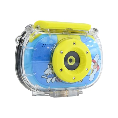 Unterwasser -Digitalkamera, 2 -Zoll -Bildschirm, 1080p HD -Video, 48MP Bild, 8X Zoom, 32 GB Karte, Selfie -Kamera für Jungenmädchen, Zum Schwimmen Schnorcheln (Blau mit wasserdichtes Gehäuse+32 GB) von Plyisty