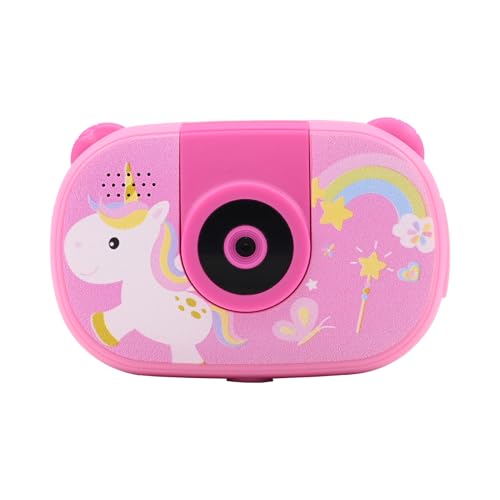 Unterwasser -Digitalkamera, 2 -Zoll -Bildschirm, 1080p HD -Video, 48MP Bild, 8X Zoom, 32 GB Karte, Selfie -Kamera für Jungenmädchen, Zum Schwimmen Schnorcheln (Pink mit wasserdichtem Gehäuse +32 GB) von Plyisty