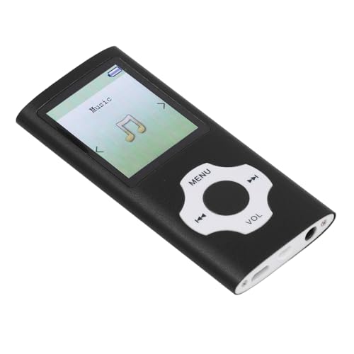 Voice MP3 -Player, MP3 -Player -Unterstützung 128 GB Aluminiumlegierung 5.0 Lautsprecher MP4 für Sport (Black) von Plyisty