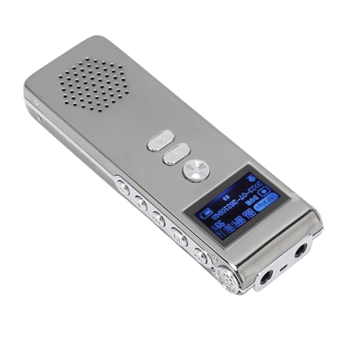 Voice Recorder, Doppelmikrofon Digitalrekorder Kennwortfunktion 192Kbit / S Bit Rate Rauschreduktion MP3 -WAV für die Familie (4G) (16G) von Plyisty