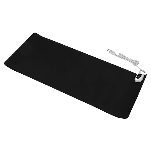 Warmes Maus -Pad, PU Leder Großes 4 Stunden Automatische Herunterfahren Beheizte Maus -Mauspad 31x13in Warm Innerhalb von 5 Sekunden 3 Heizungsniveaus für Zuhause für Büro (BLACK) von Plyisty