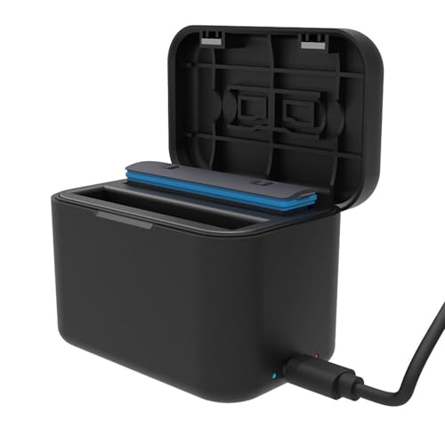 für Insta360 X4 Schnellladehub, Dual-Akku-Ladehub mit Micro Storage Card Slot & USB Typ C Kabel, Ladekoffer für Insta360 X4 Zubehör für Insta360 X4 Schnellladehub, Dual-Akku-Ladehub mit Micro Storage Card Slot & USB Typ C Kabel, Ladekoffer für Insta360 X4 Zubehör von Plyisty