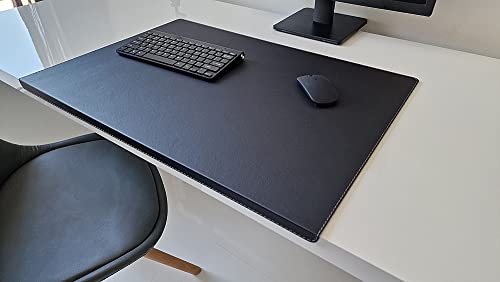 PM Schreibtischunterlage mit Kantenschutz Sanftlux Leder in 12 Farben 3 Gr. (Weiß, 70cm x 48cm) von Pm PROFI-MATS